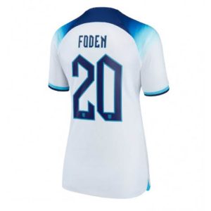 Dames Engeland Phil Foden #20 Thuis tenue WK 2022 Korte Mouw