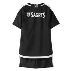 Kids SL Benfica Uitshirt 2023-2024 Voetbalshirts Korte Mouw (+ Korte broeken)-1