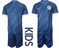 Chelsea Uitshirt 2023-2024 Kids Voetbalshirts Korte Mouw (+ Korte broeken)