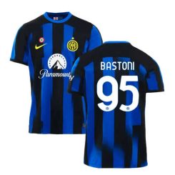 Inter Milan Alessandro Bastoni #95 Thuisshirt 2023-2024 Korte Mouw Voetbalshirts