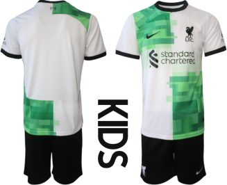 Liverpool Uitshirt 2023-2024 Kids Korte Mouw (+ Korte broeken) Voetbalshirts
