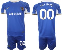 Chelsea Any Name Thuisshirt 2023/24 Korte Mouw (+ Korte broeken) Voetbalshirts