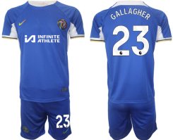 Chelsea Conor Gallagher #23 Thuisshirt 2023/24 Korte Mouw (+ Korte broeken) Voetbalshirts