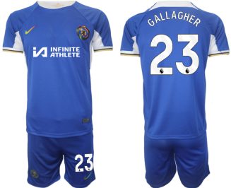 Chelsea Conor Gallagher #23 Thuisshirt 2023/24 Korte Mouw (+ Korte broeken) Voetbalshirts