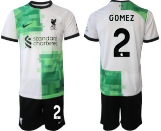 Liverpool Joe Gomez #2 Uitshirt 2023/24 Korte Mouw (+ Korte broeken) Voetbalshirts