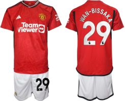 Manchester United Aaron Wan-Bissaka #29 Thuisshirt 2023/24 Korte Mouw (+ Korte broeken) Voetbalshirts