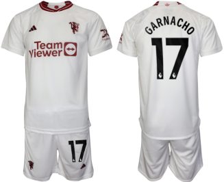 Manchester United Alejandro Garnacho #17 Derde Shirt 2023/24 Korte Mouw (+ Korte broeken) Voetbalshirts