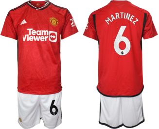 Manchester United Lisandro Martinez #6 Thuisshirt 2023/24 Korte Mouw (+ Korte broeken) Voetbalshirts