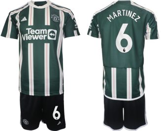 Manchester United Lisandro Martinez #6 Uitshirt 2023/24 Korte Mouw (+ Korte broeken) Voetbalshirts