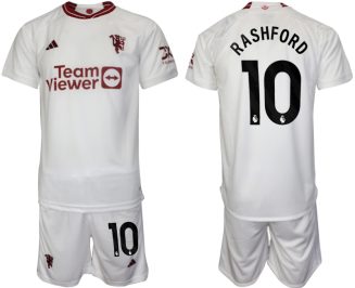 Manchester United Marcus Rashford #10 Derde Shirt 2023/24 Korte Mouw (+ Korte broeken) Voetbalshirts