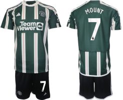 Manchester United Mason Mount #7 Uitshirt 2023/24 Korte Mouw (+ Korte broeken) Voetbalshirts