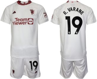 Manchester United Raphael Varane #19 Derde Shirt 2023/24 Korte Mouw (+ Korte broeken) Voetbalshirts