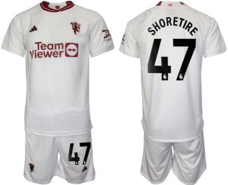 Manchester United Shola Shoretire #47 Derde Shirt 2023/24 Korte Mouw (+ Korte broeken) Voetbalshirts