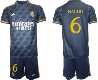 Real Madrid Nacho #6 Uitshirt 2023/24 Korte Mouw (+ Korte broeken) Voetbalshirts
