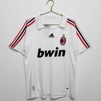 AC Milan 2007/08 Uit tenue Korte Mouw Retro Voetbalshirts