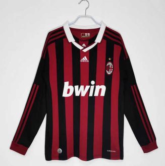 AC Milan 2009/10 Thuis tenue Lange Mouwen Retro Voetbalshirts