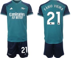 Arsenal Fabio Vieira #21 Derde Shirt 2023-24 Mensen Korte Mouw (+ Korte broeken) Voetbalshirts