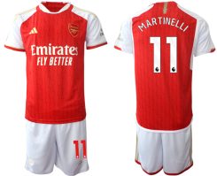 Arsenal Gabriel Martinelli #11 Thuisshirt 2023-24 Mensen Korte Mouw (+ Korte broeken) Voetbalshirts