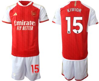 Arsenal Jakub Kiwior #15 Thuisshirt 2023-24 Mensen Korte Mouw (+ Korte broeken) Voetbalshirts