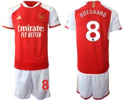 Arsenal Martin Odegaard #8 Thuisshirt 2023-24 Mensen Korte Mouw (+ Korte broeken) Voetbalshirts