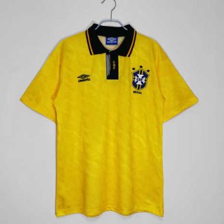 Brazilië 1991/93 Thuis tenue Korte Mouw Klassieke Retro Voetbalshirts