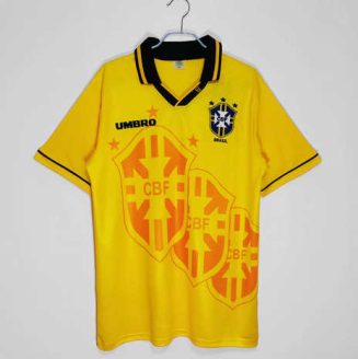 Brazilië 1993/94 Thuis tenue Korte Mouw Klassieke Retro Voetbalshirts
