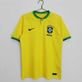 Brazilië 2022/23 Thuisshirt Korte Mouw Klassieke Retro Voetbalshirts