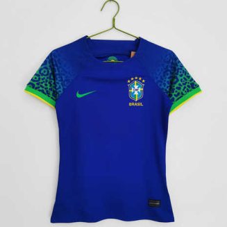 Dames Brazilië 2022/23 Uit tenue Korte Mouw Klassieke Retro Voetbalshirts