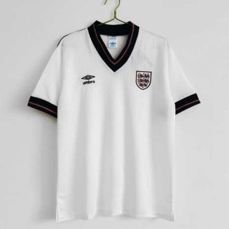 Engeland 1984/87 Thuis tenue Korte Mouw Klassieke Retro Voetbalshirts