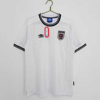 Engeland 1999/01 Thuis tenue Korte Mouw Klassieke Retro Voetbalshirts