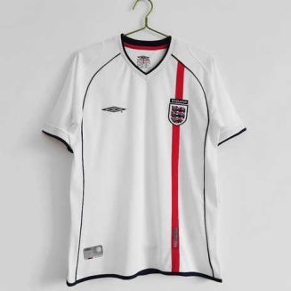 Engeland 2001/03 Thuis tenue Korte Mouw Klassieke Retro Voetbalshirts