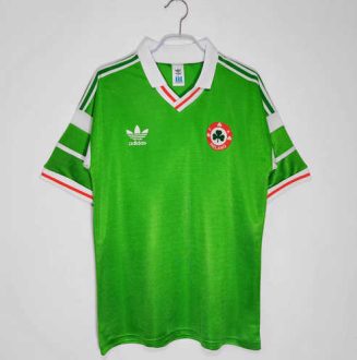 Ierland 1988/90 Thuis tenue Korte Mouw Klassieke Retro Voetbalshirts