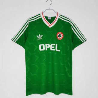 Ierland 1990/92 Thuis tenue Korte Mouw Klassieke Retro Voetbalshirts