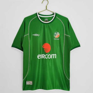 Ierland 2002 Thuis tenue Korte Mouw Klassieke Retro Voetbalshirts