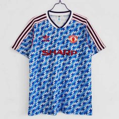 Manchester United 1990/92 Uit tenue Korte Mouw Klassieke Retro Voetbalshirts