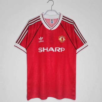 Manchester United 1991/92 Thuis tenue Korte Mouw Klassieke Retro Voetbalshirts