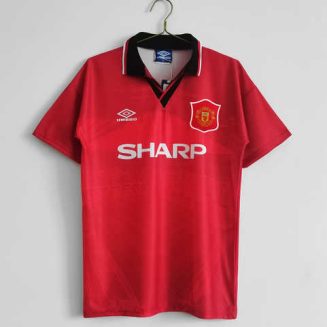 Manchester United 1994/96 Thuis tenue Korte Mouw Klassieke Retro Voetbalshirts