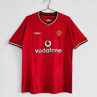 Manchester United 2000/02 Thuis tenue Korte Mouw Klassieke Retro Voetbalshirts