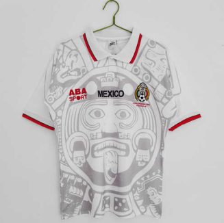 Mexico 1998 Uit tenue Korte Mouw Klassieke Retro Voetbalshirts