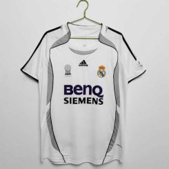 Real Madrid 2006/07 Thuis tenue Korte Mouw Klassieke Retro Voetbalshirts