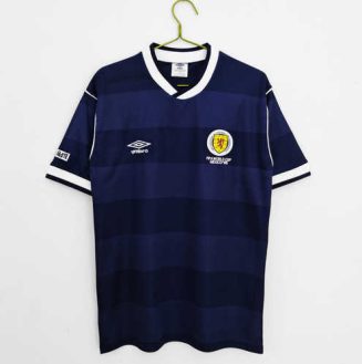 Schotland 1987/88 Thuis tenue Korte Mouw Klassieke Retro Voetbalshirts