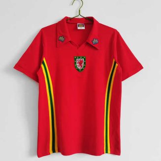 Wales 1976/79 Thuisshirt Korte Mouw Klassieke Retro Voetbalshirts