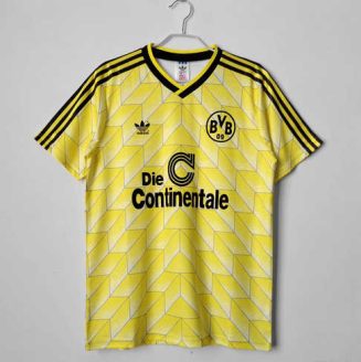 Borussia Dortmund 1988/1989 Thuisshirt Korte Mouw Klassieke Retro Voetbalshirts