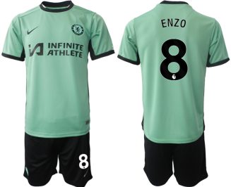 Chelsea Enzo Fernández #8 Derde Shirt 2023-24 Mensen Korte Mouw (+ Korte broeken) Voetbalshirts