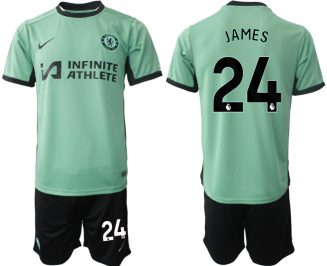 Chelsea Reece James #24 Derde Shirt 2023-24 Mensen Korte Mouw (+ Korte broeken) Voetbalshirts