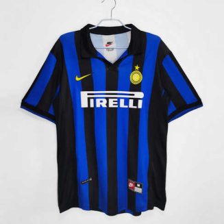 Inter Milan 1998/99 Thuisshirt Korte Mouw Klassieke Retro Voetbalshirts