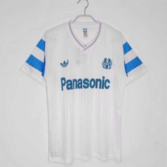 Olympique de Marseille 1990 Thuisshirt Korte Mouw Klassieke Retro Voetbalshirts