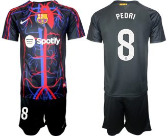 Patta x FC Barcelona Pedri #8 Shirt 2023-24 Mensen Korte Mouw (+ Korte broeken) Voetbalshirts