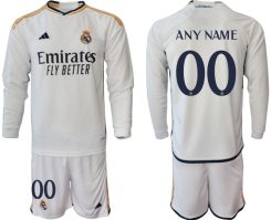 Real Madrid Any Name Thuisshirt 2023-24 Mensen Lange Mouwen (+ Korte broeken) Voetbalshirts