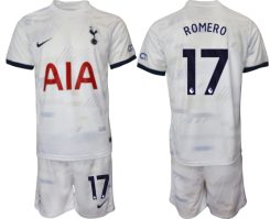 Tottenham Hotspur Cristian Romero #17 Thuisshirt 2023-24 Mensen Korte Mouw (+ Korte broeken) Voetbalshirts